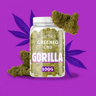 Greeneo brand CBD flowers 100g Gorilla Glue 6%
