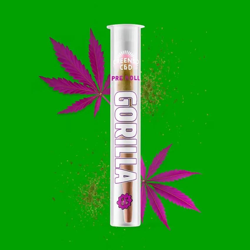 Greeneo brand Gorilla 7.5% CBD pre-roll