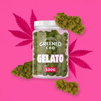 Fleurs de CBD 100g Gelato 12% de la marque Greeneo