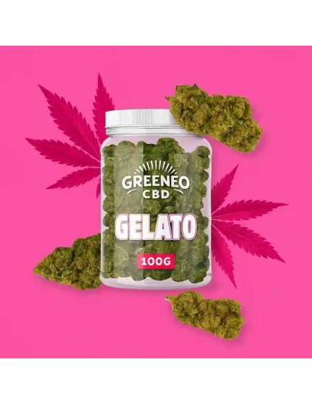 Fleurs de CBD 100g Gelato 12% de la marque Greeneo