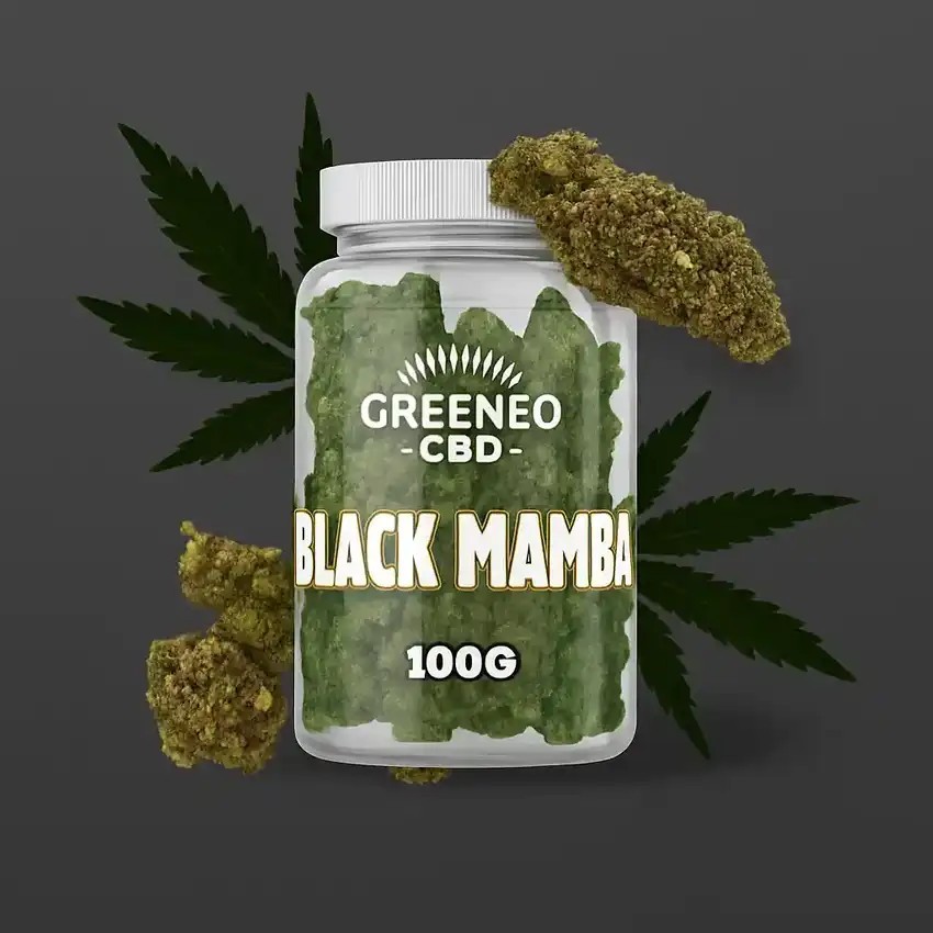 Greeneo brand CBD flowers 100g Black Mamba 11%