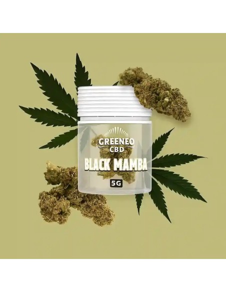 Pot de fleur de CBD 5g Black Mamba 11% de la marque Greeneo