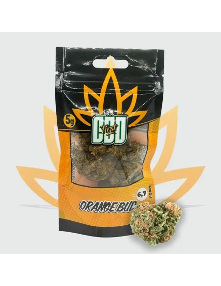 Orange bud CBD flower 5.98% from the CBD First brand
