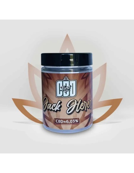Fleur de CBD Jack Herer 6,03% de la marque CBD First en pot