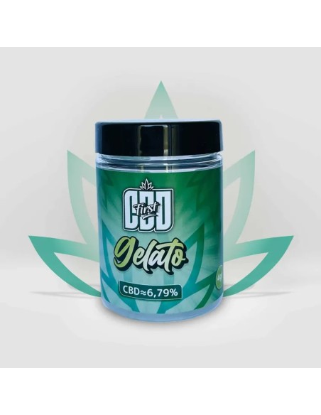 Gelato CBD Flower 6.79% from CBD First in a jar