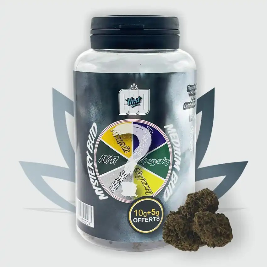Fleur de CBD 15g Mystery Bud Pot de la marque CBD First