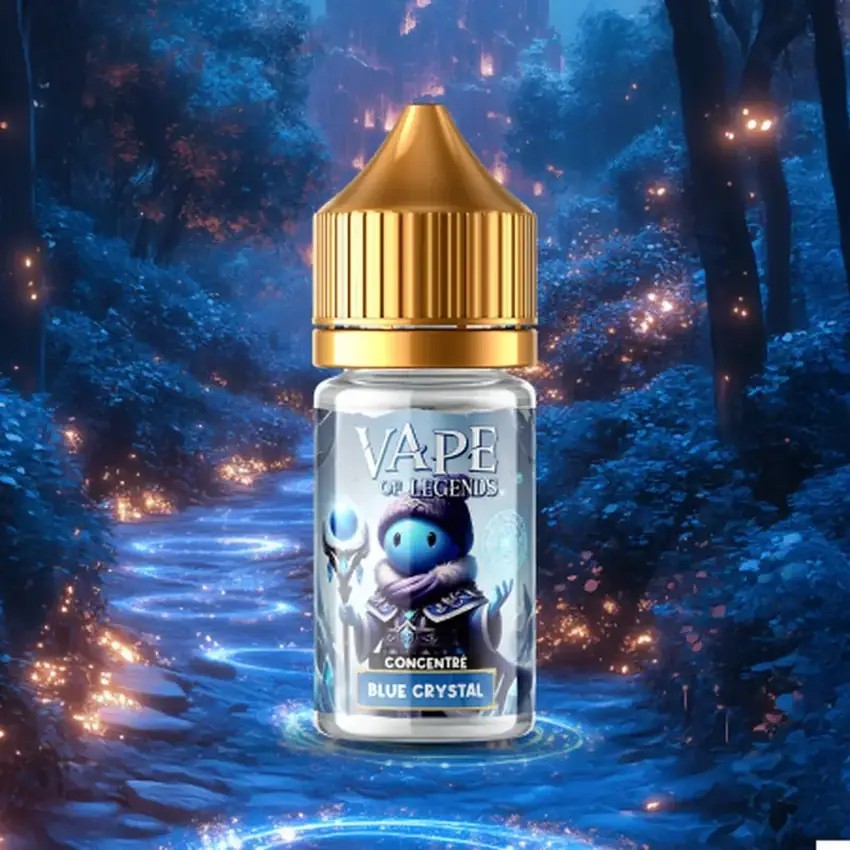 30ml Blue Crystal concentrate from the Vape of Legends range by Greeneo