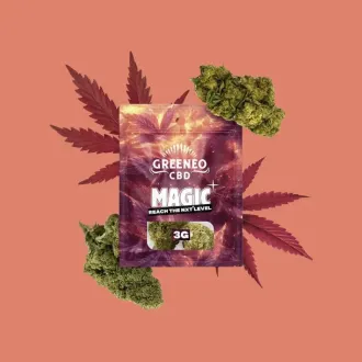 Fleur de CBD et de NXT+ rouge en 3g de la marque Greeneo