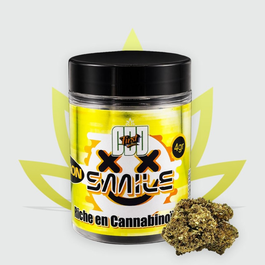 4g jar of Smile Lemon CBD flowers from CBD First