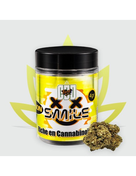 Pot de 4g de fleur de CBD Smile Lemon de la marque CBD First
