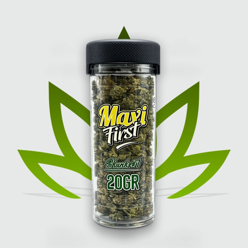 20g jar of Shunk#1 CBD flowers from the Maxi First range by CBD First