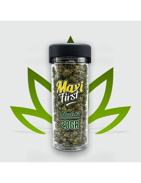 20g jar of Shunk#1 CBD flowers from the Maxi First range by CBD First