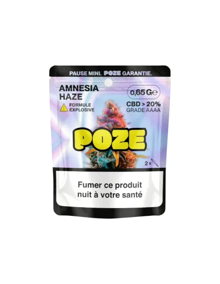 Sachet de 0,65g de fleur de CBD Amnesia Haze de la formule explosive de Poze