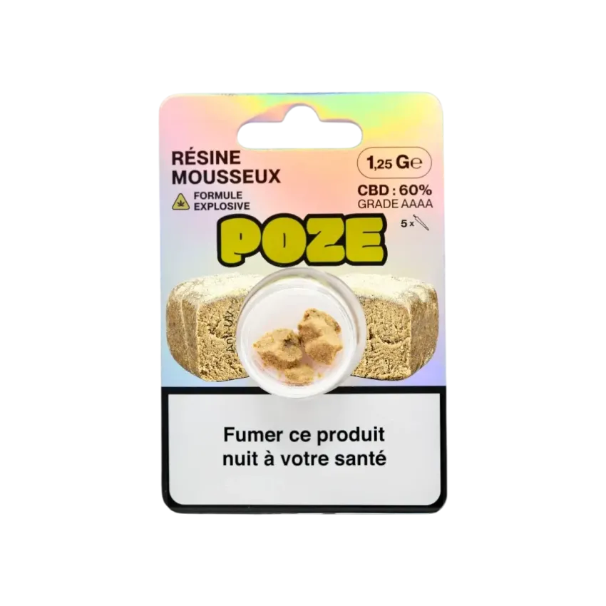 Pack de 1,25g de résine de CBD Mousseux de la formule explosive de Poze