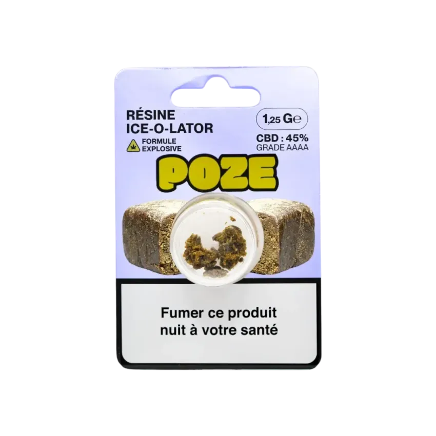 Pack de 3,25g de résine de CBD Ice O Lator de la formule explosive de Poze
