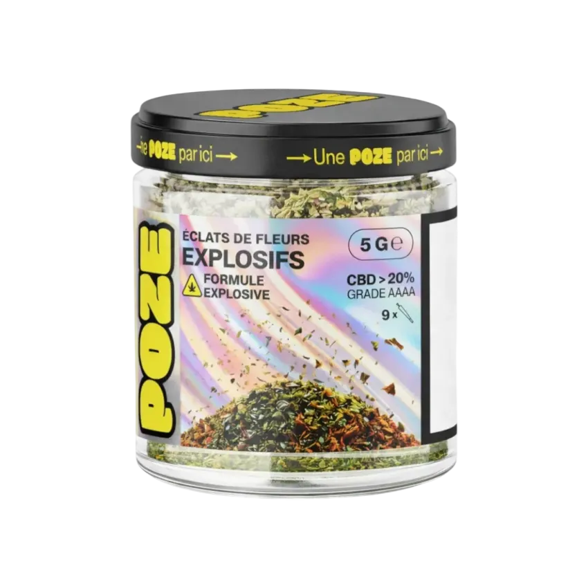 5g pack of CBD Trim flower shavings from Poze's explosive formula