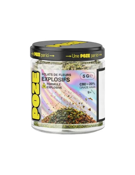 5g pack of CBD Trim flower shavings from Poze's explosive formula
