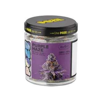 Sachet de 2,5g fleur de CBD Purple haze de la marque Poze