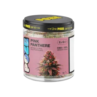 Pot de 2,5g fleur de CBD Pink Panthere de la marque Poze