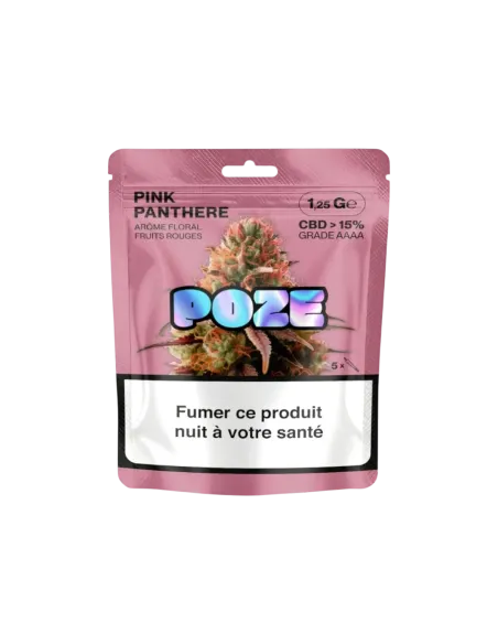 Sachet de 1,25g fleur de CBD Pink Panthere de la marque Poze