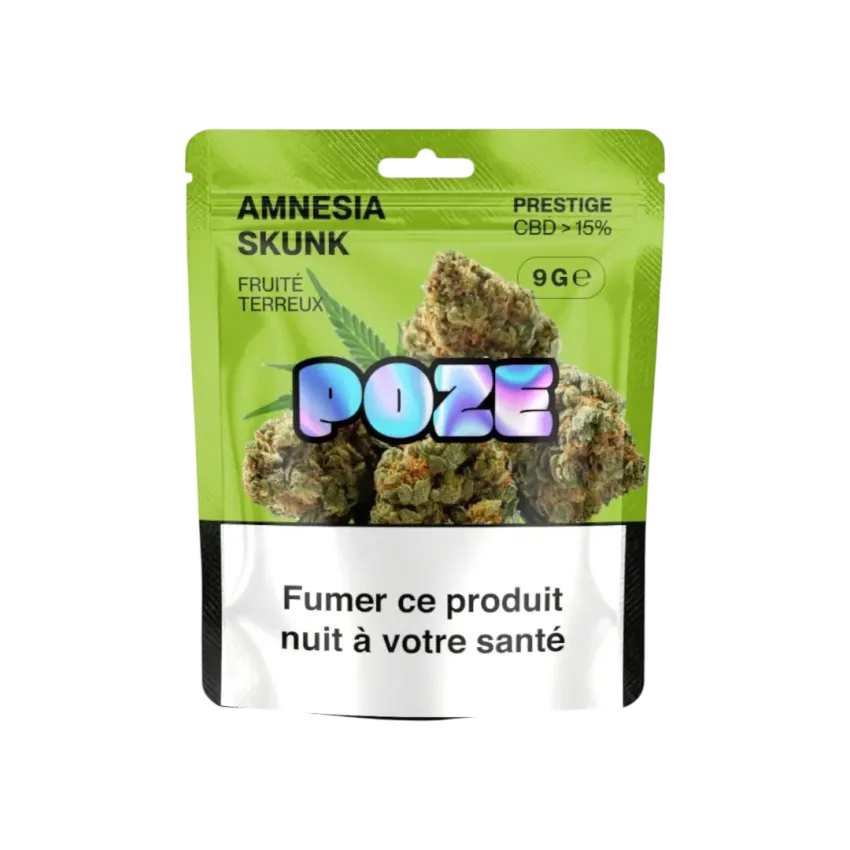 Sachet de 1,25g fleur de CBD Amnesia Skunk de la marque Poze