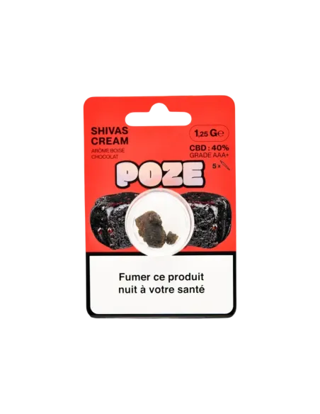 Pack de 1,25g de résines de CBD Shivas Cream de la marque Poze
