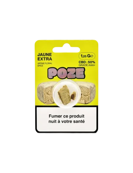 Pack de 1,25g de résines de CBD Jaune extra de la marque Poze