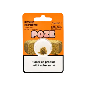 1.25g pack of Poze Supreme CBD resins