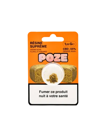 Pack de 1,25g de résines de CBD Suprême de la marque Poze