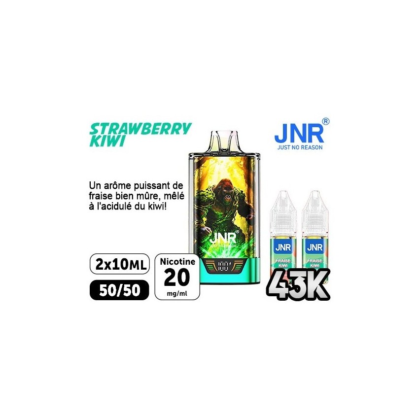 JNR Gorilla X Fraise Kiwi 43000 Puffs | Travers Shop