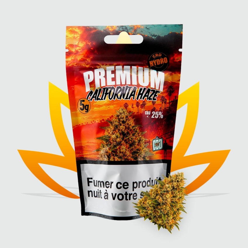 Fleur de CBD California Haze 13% de la marque CBD First - Nouveau format