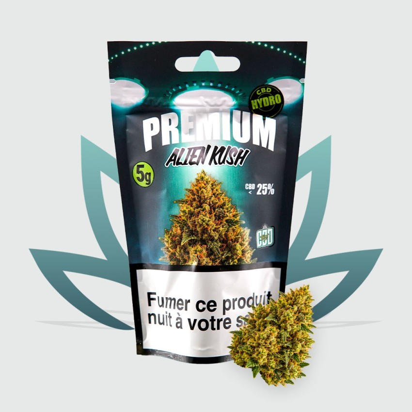 Nouveau Format - CBD Fleur - Alien Kush 13,07% - nouveau design
