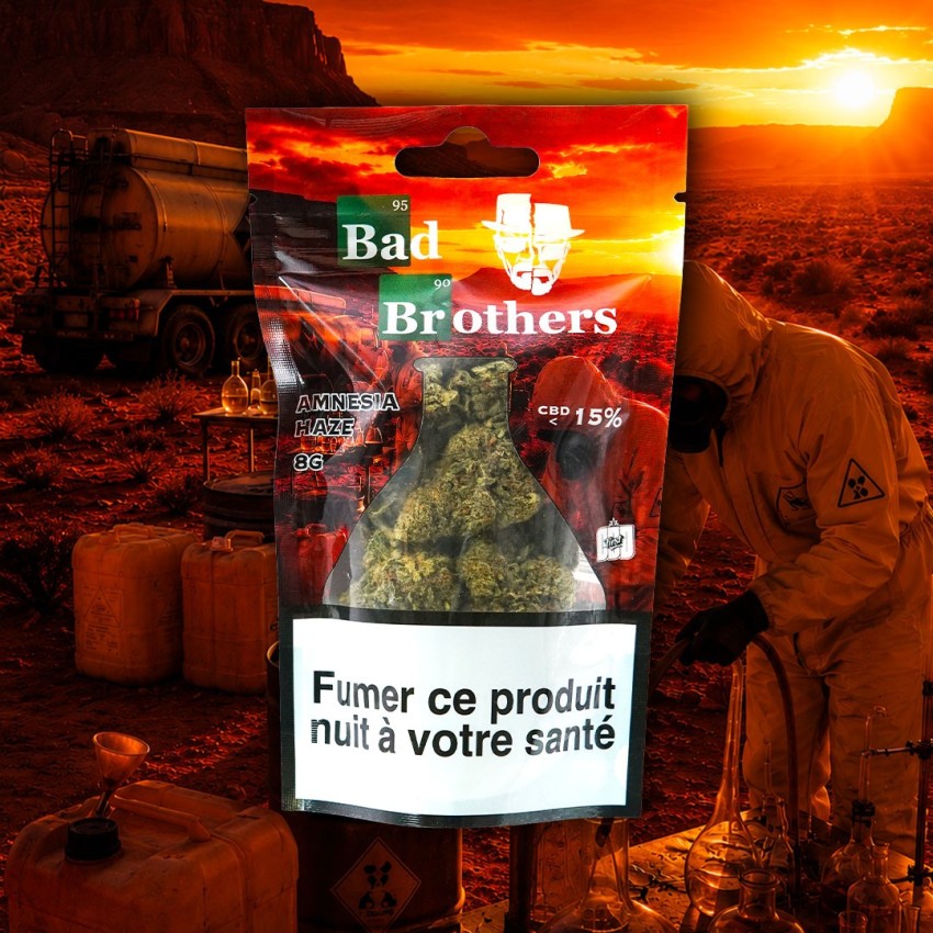 Sachet de 8g d'amnesia haze de la marque Bad Brothers