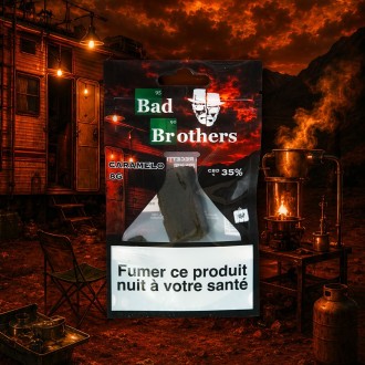 Sachet de résine de CBD 8g de Caramelo de la gamme Bad Brothers de la marque CBD First