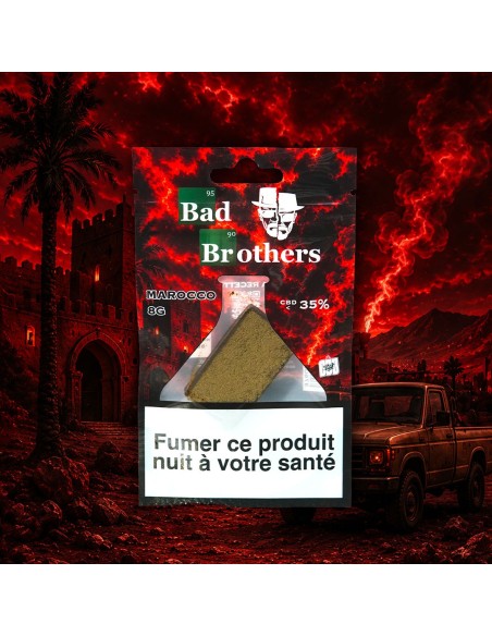 Sachet de résine de CBD 8g de Marocco de la gamme Bad Brothers de la marque CBD First