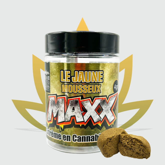 Pot de 4g de jaune mousseux de la gamme Maxx de CBD First