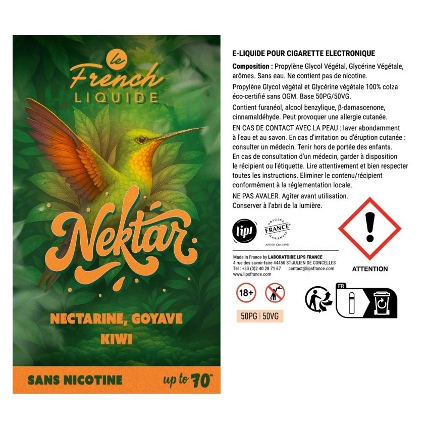 Achat Nectarine Goyave Kiwi 40ml - Nektar | E-liquids | Travers-Shop