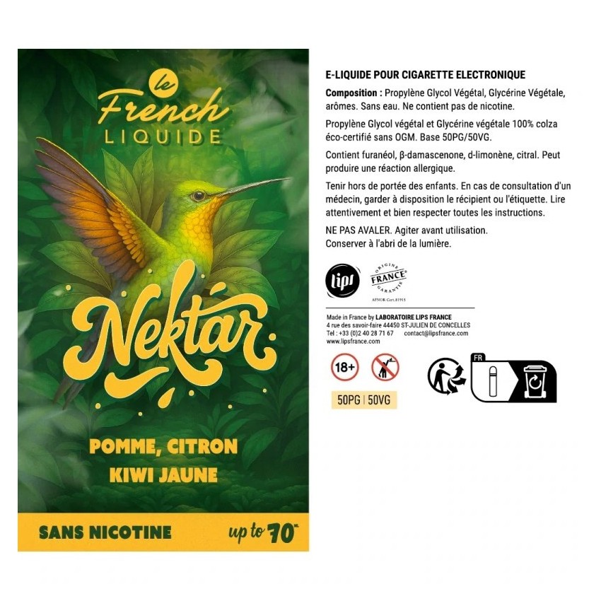 Apple Lemon Kiwi Yellow 40ml - Nektar - 2