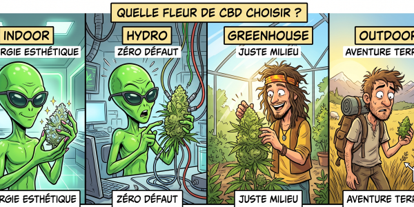 Comparatif des méthodes de culture : Fleur CBD Indoor, Greenhouse, Outdoor et Hydroponie