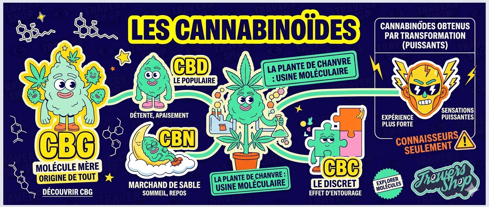 Cannabinoids: CBN, CBG, CBC and other molecules