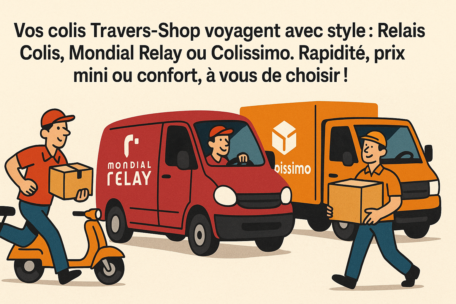 Travers-Shop carriers: your parcels hitting the road in style
